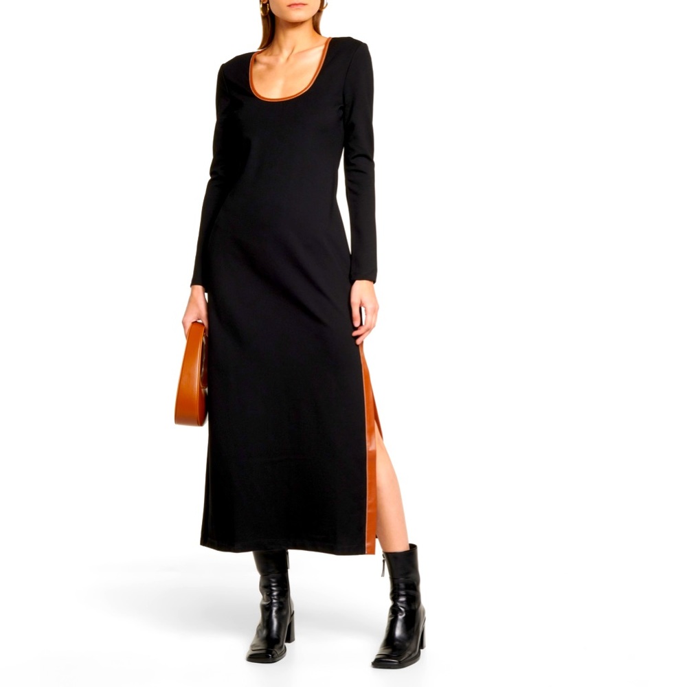 STAUD Joint Jersey Midi Dress in XS